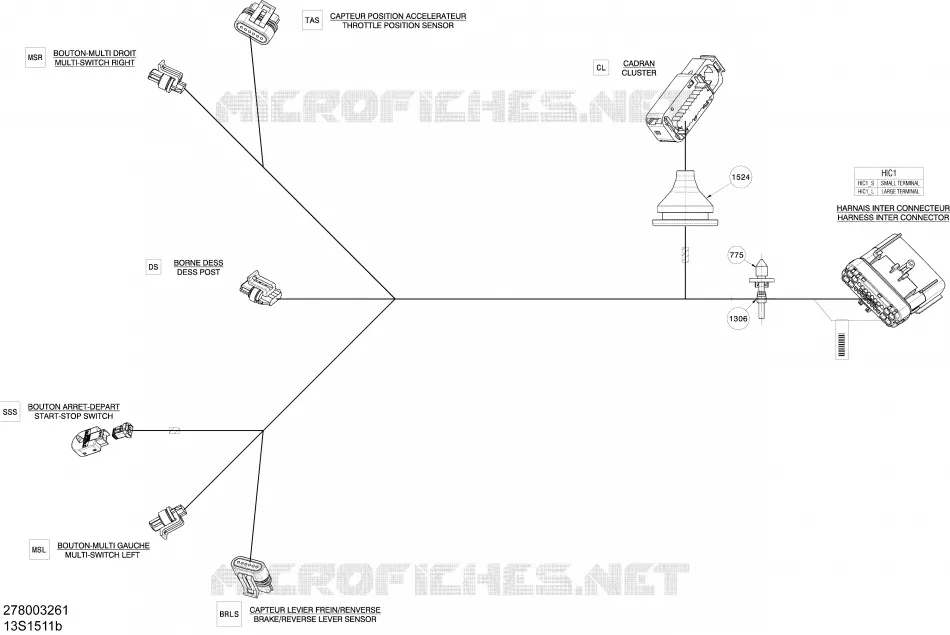 Electrical Harness - Steering Harness - 278003261 (Refer to Electrical System for Model)
