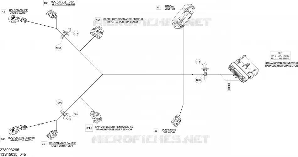 Electrical Harness - Steering Harness - 278003265 (Refer to Electrical System for Model)
