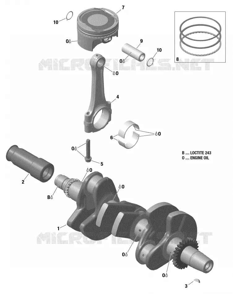 Crankshaft And Pistons  - 903