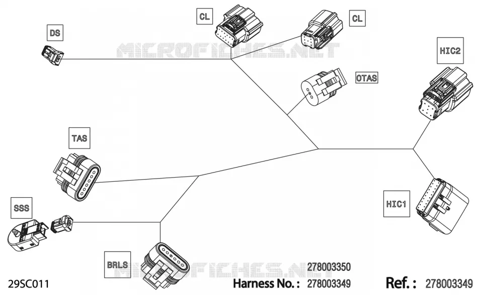08- 0 - STEERING WIRING HARNESS - 278003349