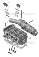 CYLINDER HEAD AND EXHAUST MANIFOLD