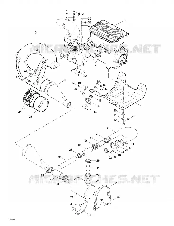 Engine Support And Muffler