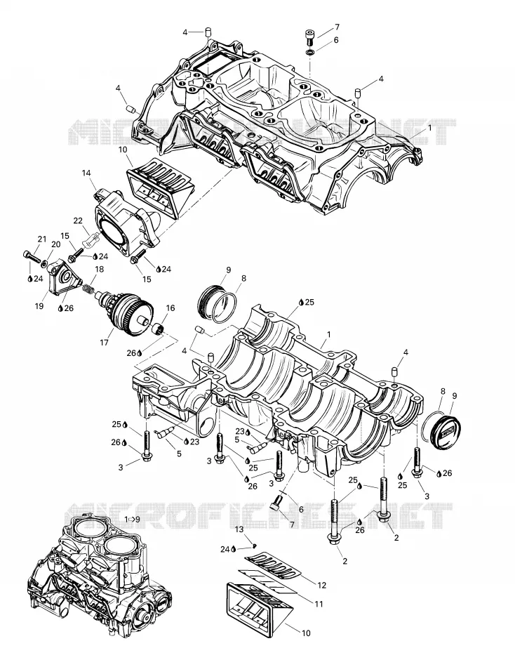 Crankcase, Rotary Valve