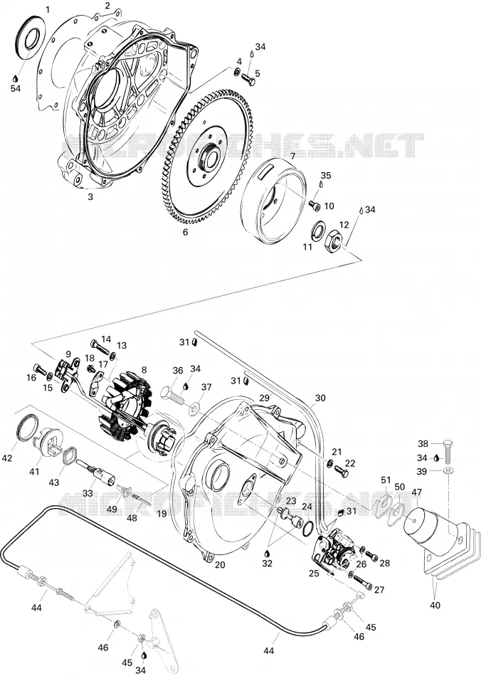 Magneto And Oil Pump