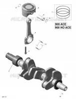 Crankshaft and Pistons - 900-900 HO ACE