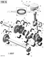 Crankshaft, Pistons And Balance Shaft - 155 Model With Suspension