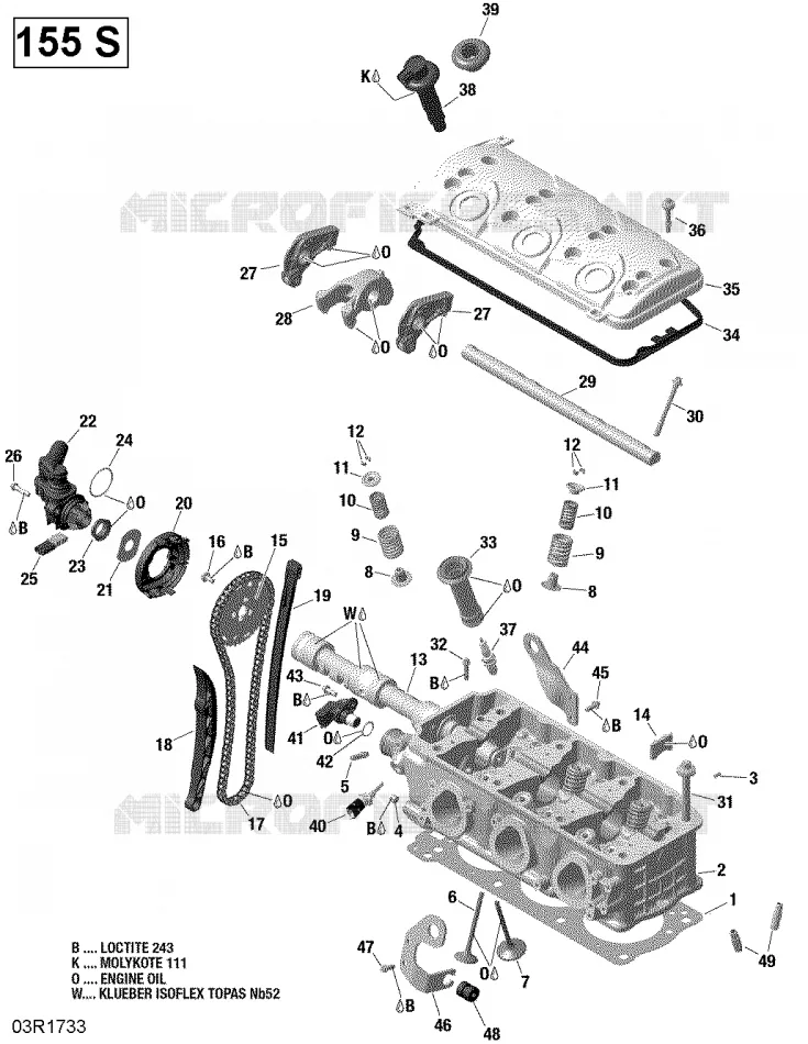 Cylinder Head - 155 Model With Suspension