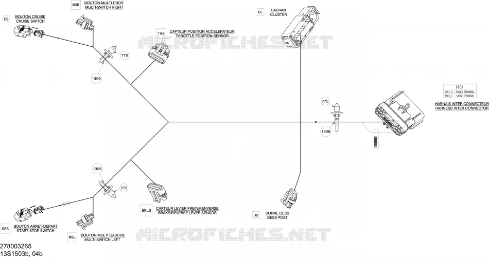 Electrical Harness - Steering Harness - 278003265 (Refer to Electrical System for Model)