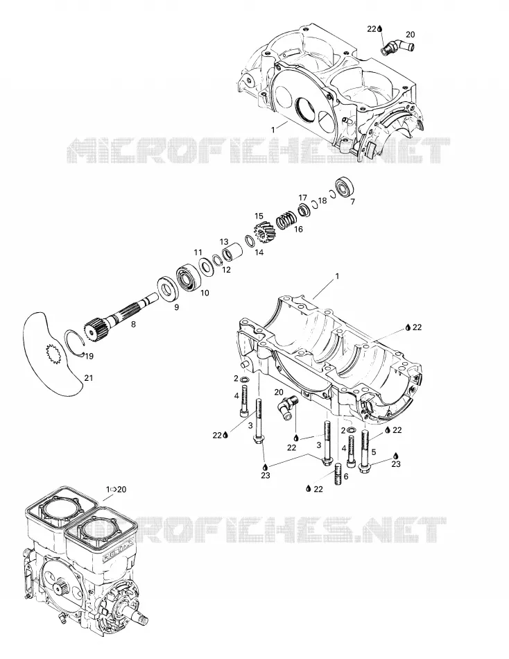 Crankcase, Rotary Valve