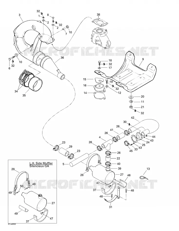 Engine Support And Muffler