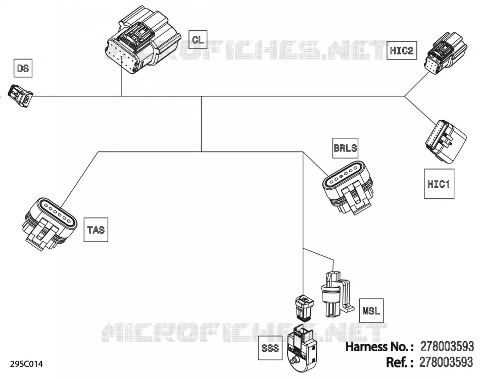 08- 0 - STEERING WIRING HARNESS - 278003593