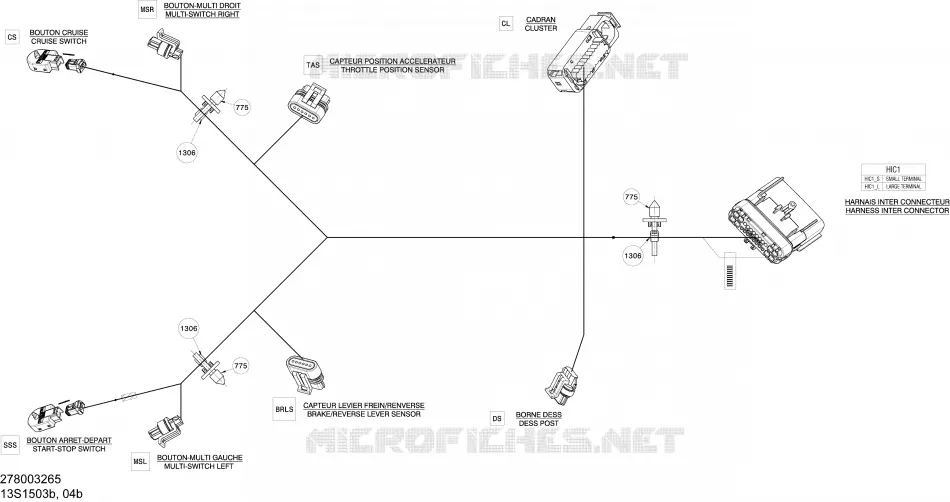 Electrical Harness - Steering Harness - 278003265 (Refer to Electrical System for Model)