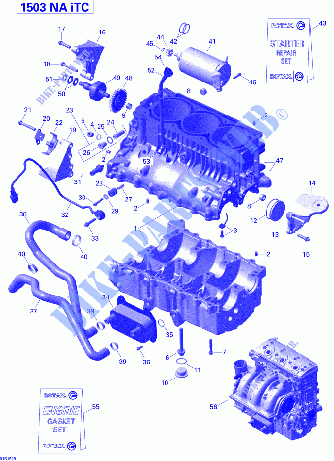 Engine Block _01R1529 for Sea-Doo GTI SE 155 2015