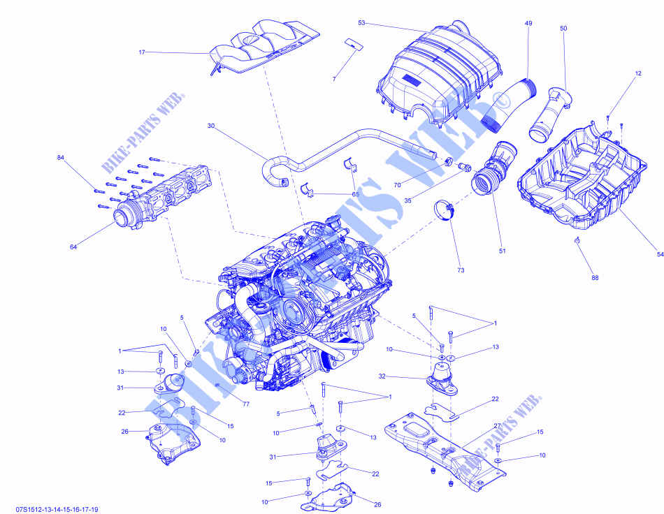 Engine _07S1515 for Sea-Doo GTI SE 155 2015