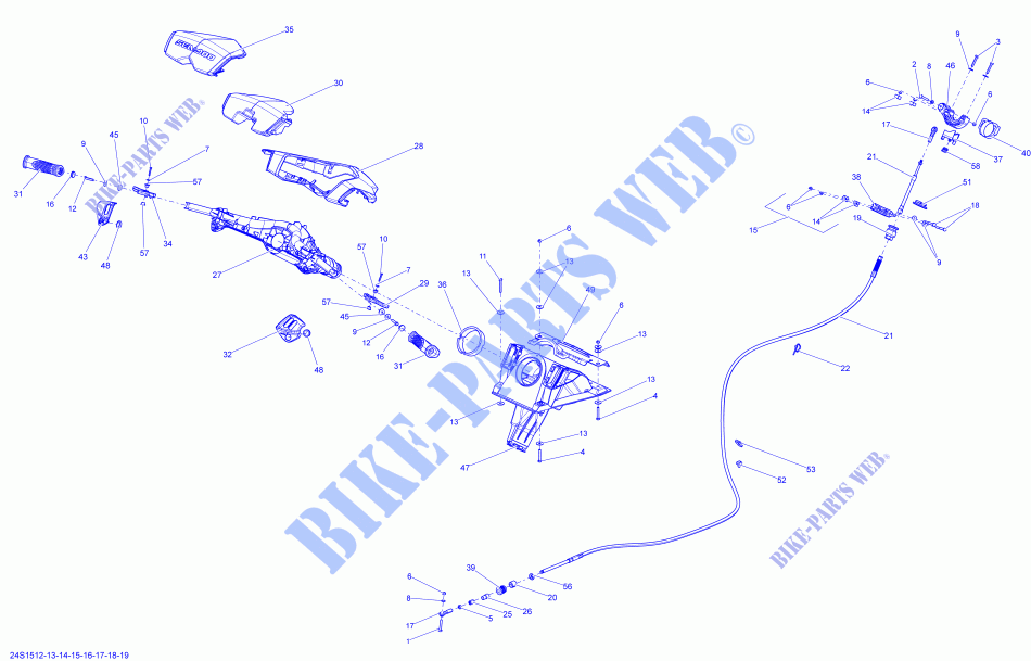 Steering _24S1515 for Sea-Doo GTI SE 155 2015
