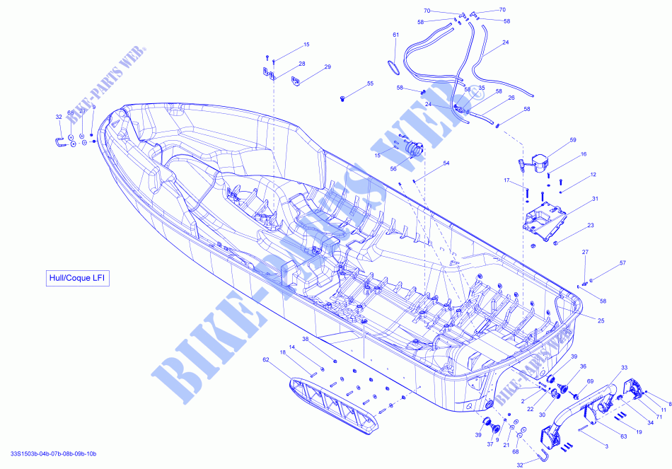 Hull LFI_33S1504b for Sea-Doo GTX S 155 2015