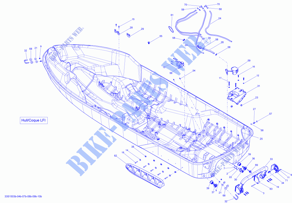 Hull LFI_33S1508b for Sea-Doo GTX LIMITED 215 2015