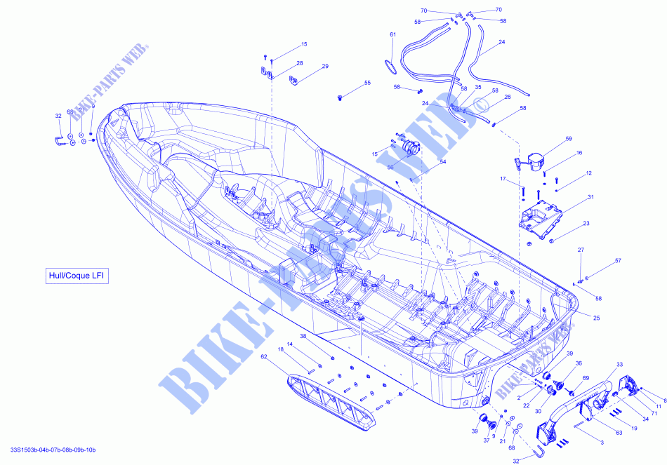Hull LFI_33S1509b for Sea-Doo WAKE PRO 215 2015