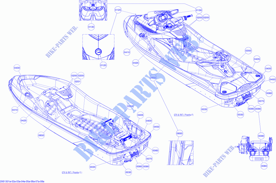 Decals for Sea-Doo GTX S 155 2013
