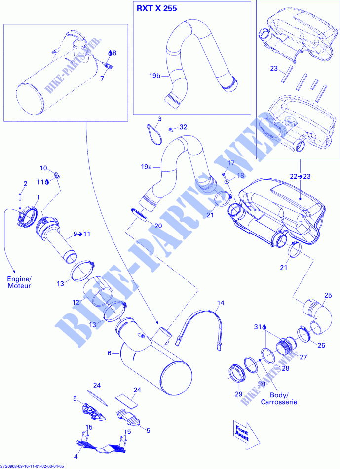 Exhaust System for Sea-Doo GTX 215 2009