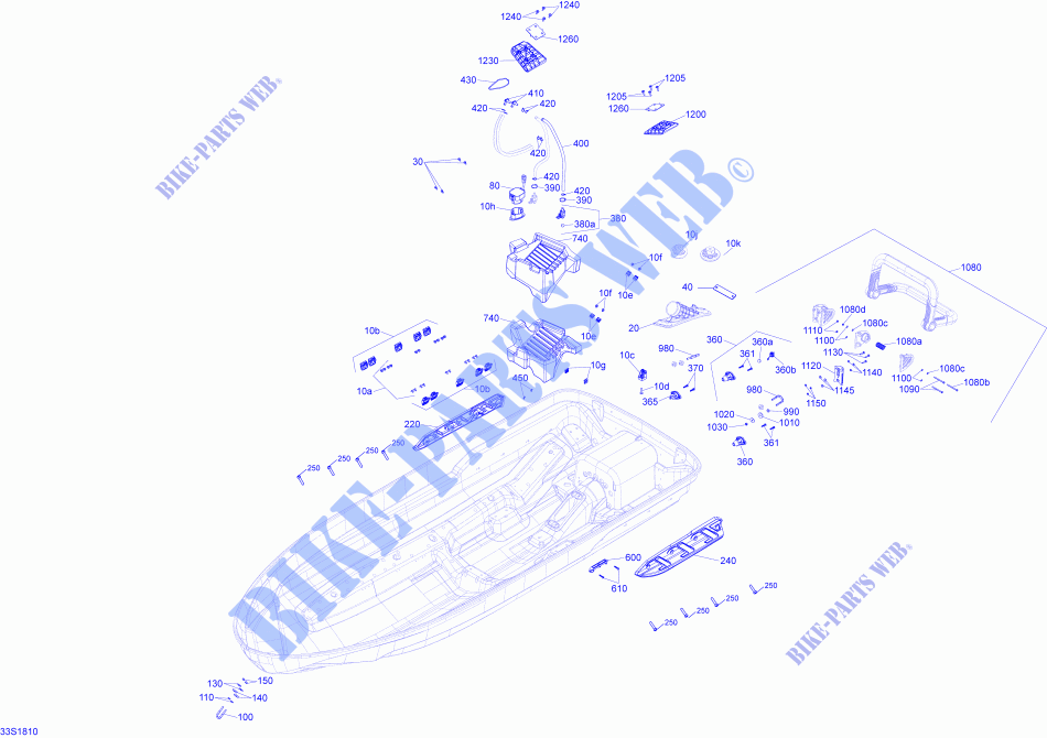 Hull GTX   300 for Sea-Doo TRAILER MOVE II 2017