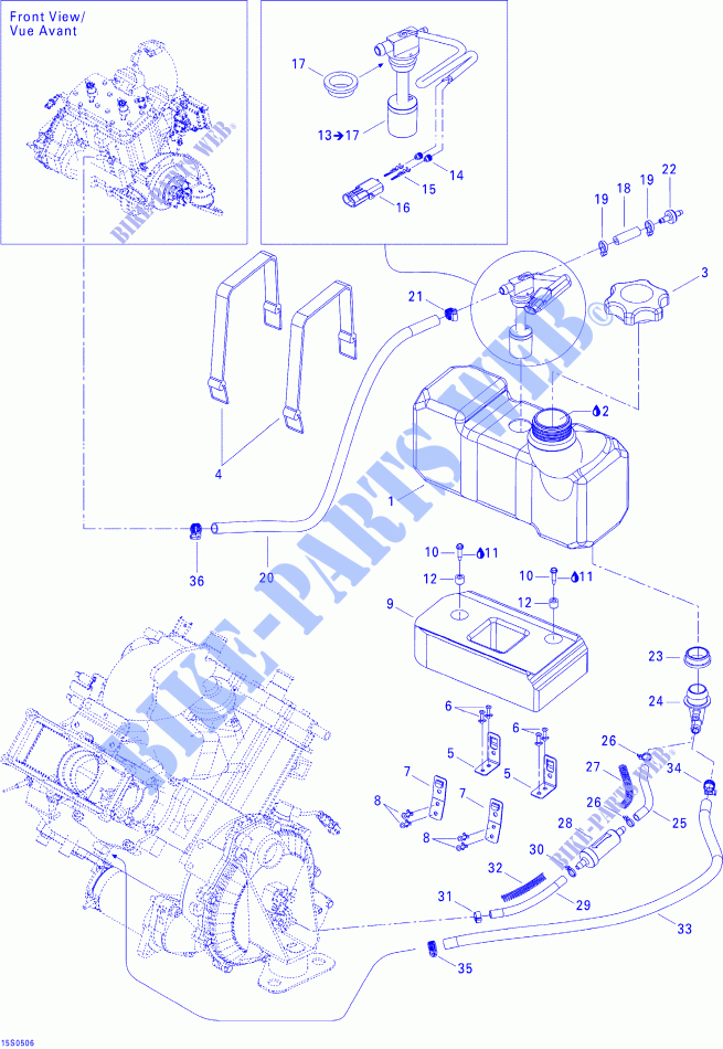 Oil Injection System for Sea-Doo 3D RFI  ( FUEL INJECTION ) 2005