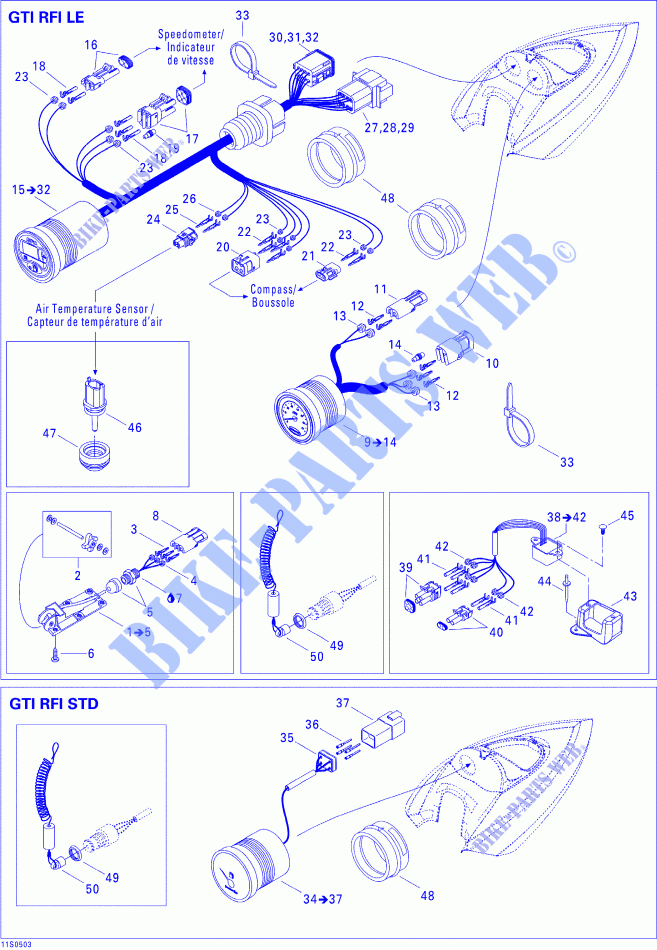 Electrical Accessories STD for Sea-Doo GTI RFI STANDARD  ( FUEL INJECTION ) 2005