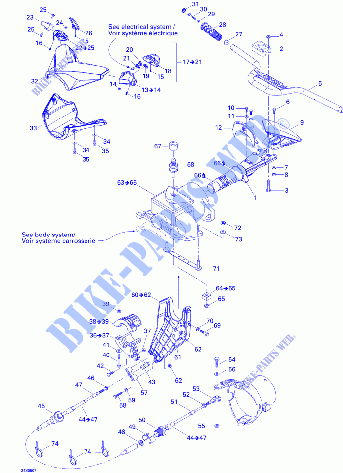 Steering System for Sea-Doo RXT 2005