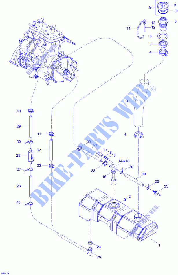 Oil System for Sea-Doo GTI LE  RFI ( FUEL INJECTION ) 2004