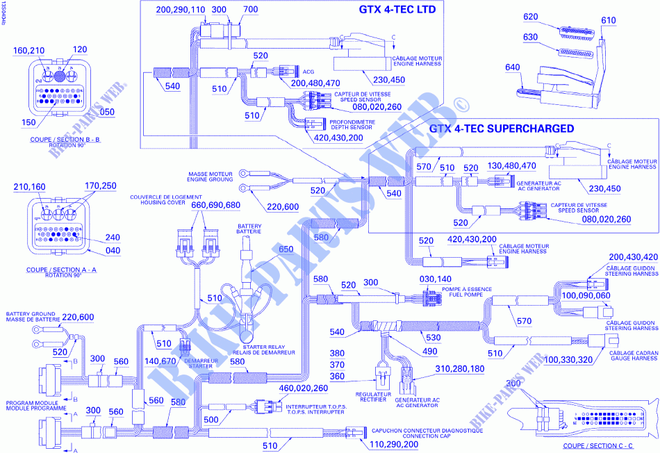 Main Harness for Sea-Doo GTX 4-TEC SUPERCHARGED 2004