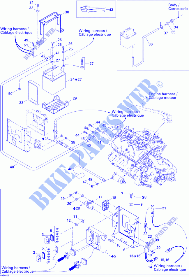 Electrical System for Sea-Doo GTX 4-TEC 2004