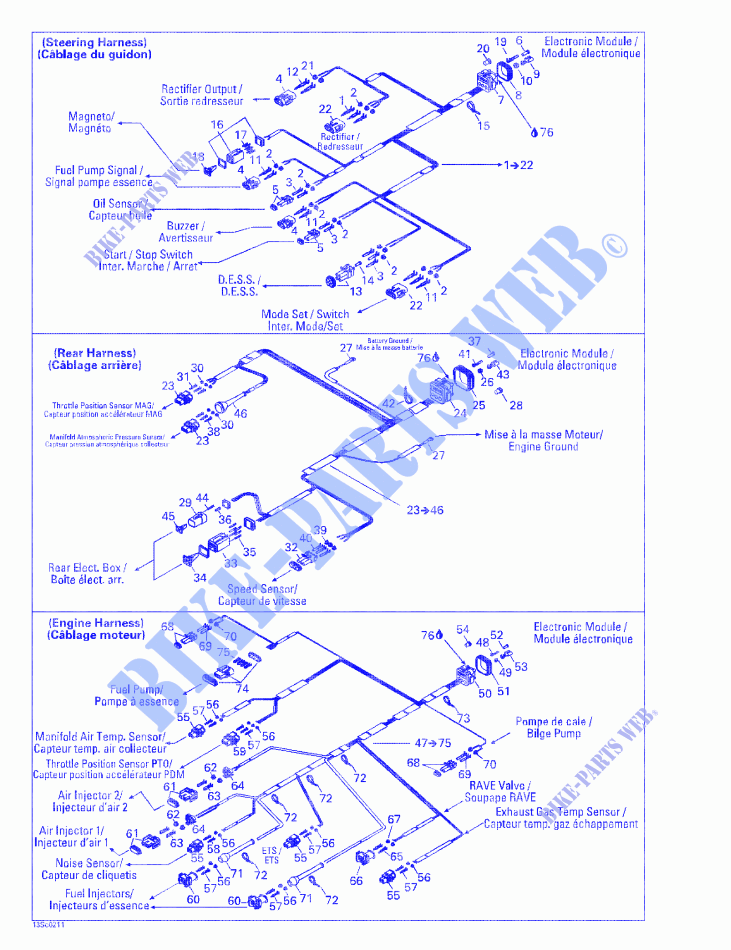 Electrical Harness for Sea-Doo LRV DI 5771 2003