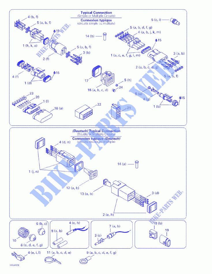 Typical Electrical Connections for Sea-Doo GTX RFI 5566/5565 ( FUEL INJECTION ) 2002
