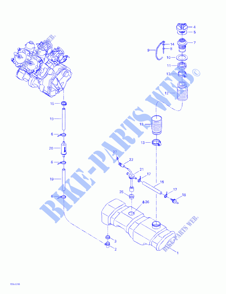 Oil Injection System for Sea-Doo GTX 5587/5588 2002