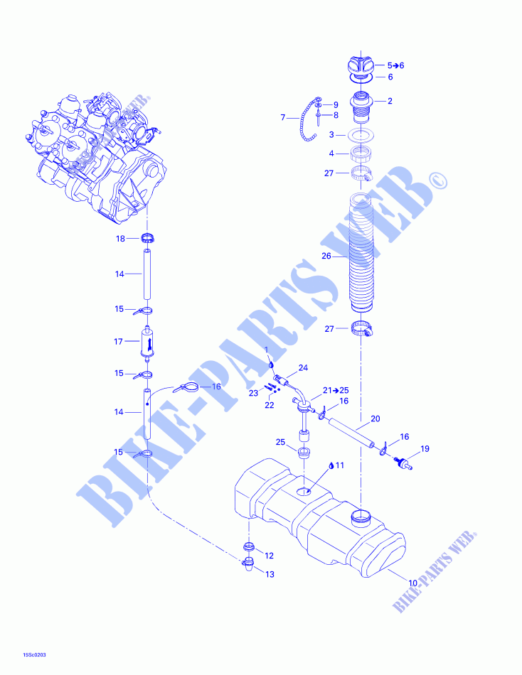 Oil Injection System for Sea-Doo RX 5579/5580/5581/5582 2002