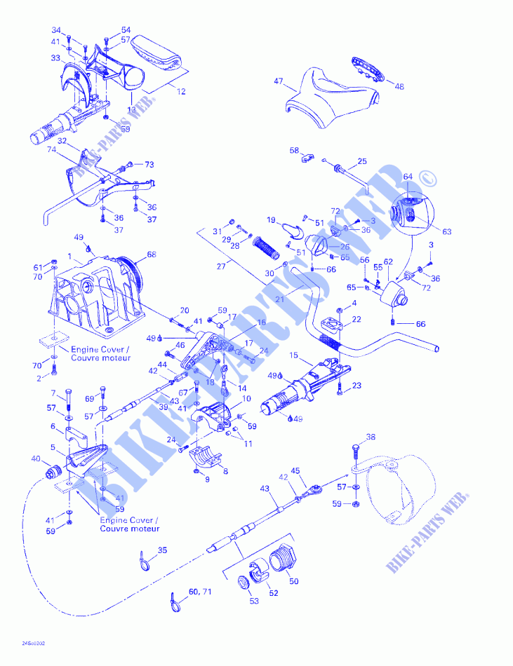 Steering System for Sea-Doo XP 5577/5578 2002