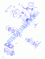 Crankshaft And Pistons for Sea-Doo GS 5518/5519 2001