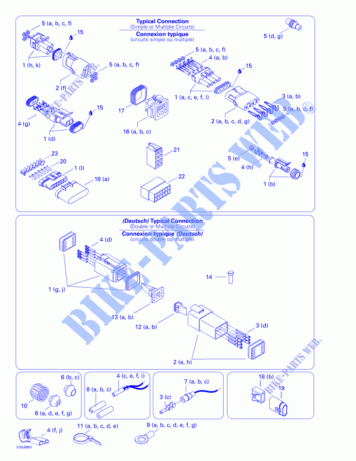 Typical Electrical Connections for Sea-Doo GSX LIMITED 5848/5849 1999