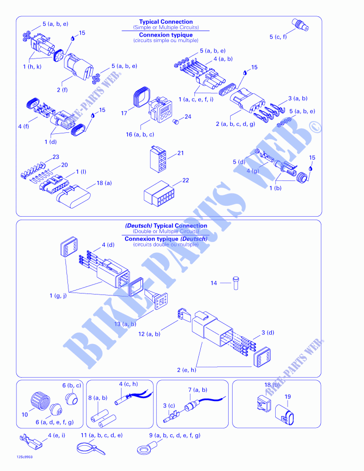 Typical Electrical Connections for Sea-Doo XP LIMTED 5868/5869 1999