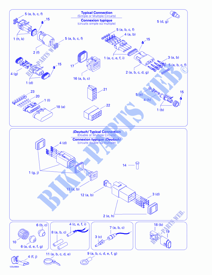 Typical Electrical Connections for Sea-Doo GSX LIMITED 5629/5845 1998