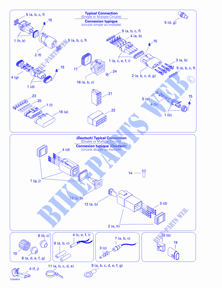 Typical Electrical Connections for Sea-Doo GTX LIMITED 5837/5842 1998