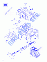 Crankcase, Rotary Valve (787) for Sea-Doo SPX 5838/5839 1998