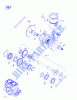 Crankshaft And Pistons (787) for Sea-Doo SPX 5838/5839 1998