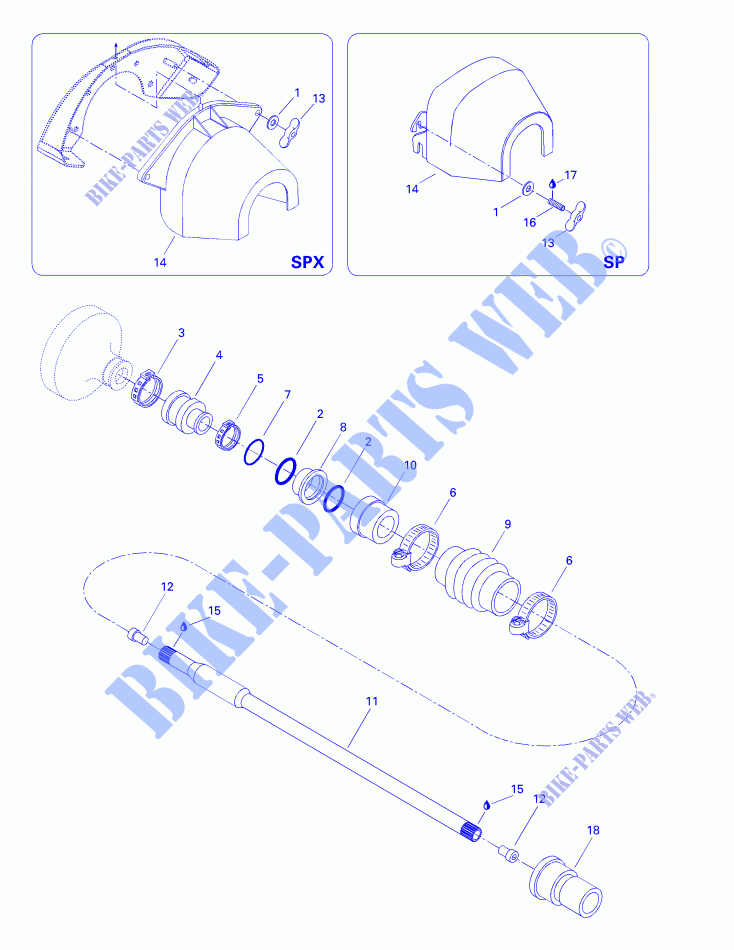 Drive System for Sea-Doo SPX 5834/5661 1997