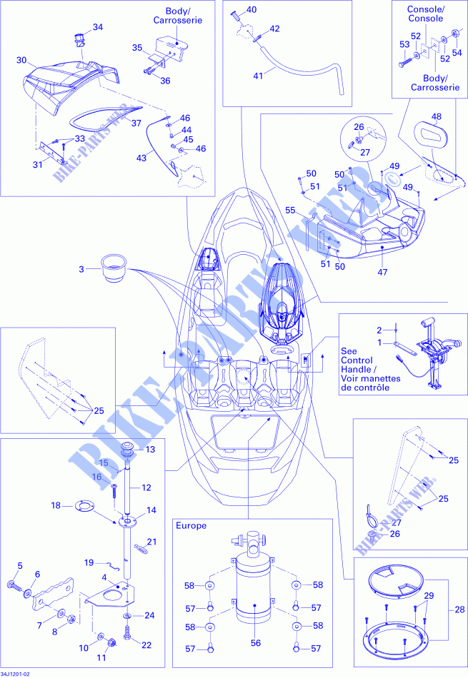 Body And Accessories for Sea-Doo 00- Model Numbers 2012