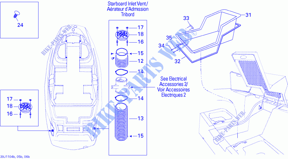Hull 2 for Sea-Doo 00- Model Numbers 2011
