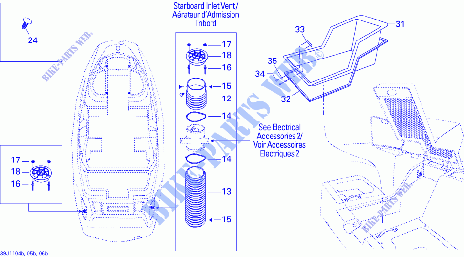 Hull 2 for Sea-Doo 00- Model Numbers 2011