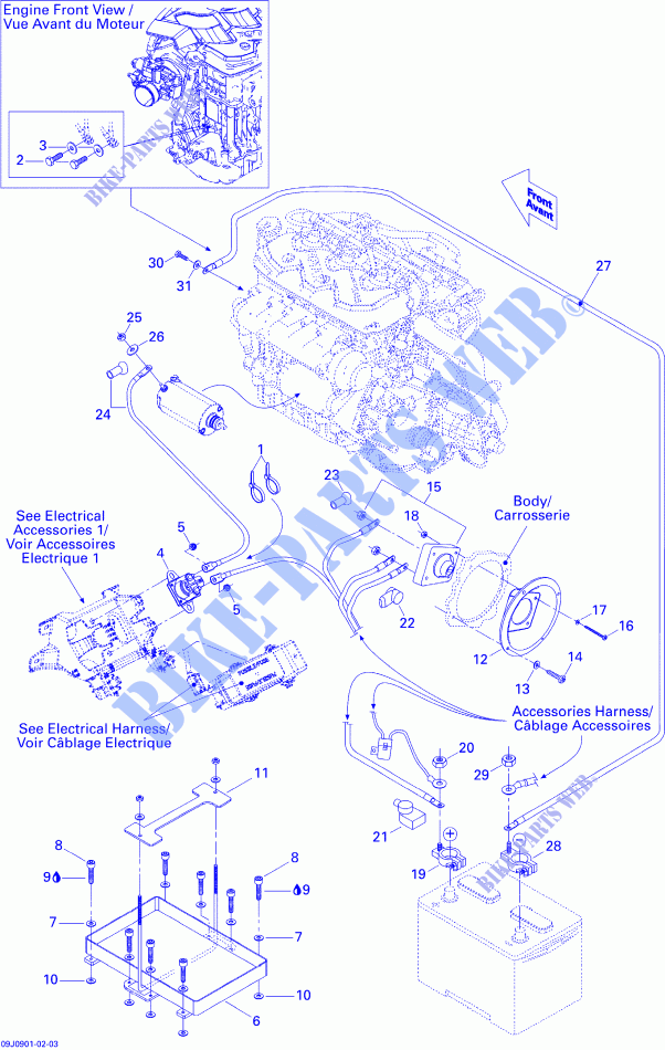 Electrical System for Sea-Doo 00- Model Numbers 2009