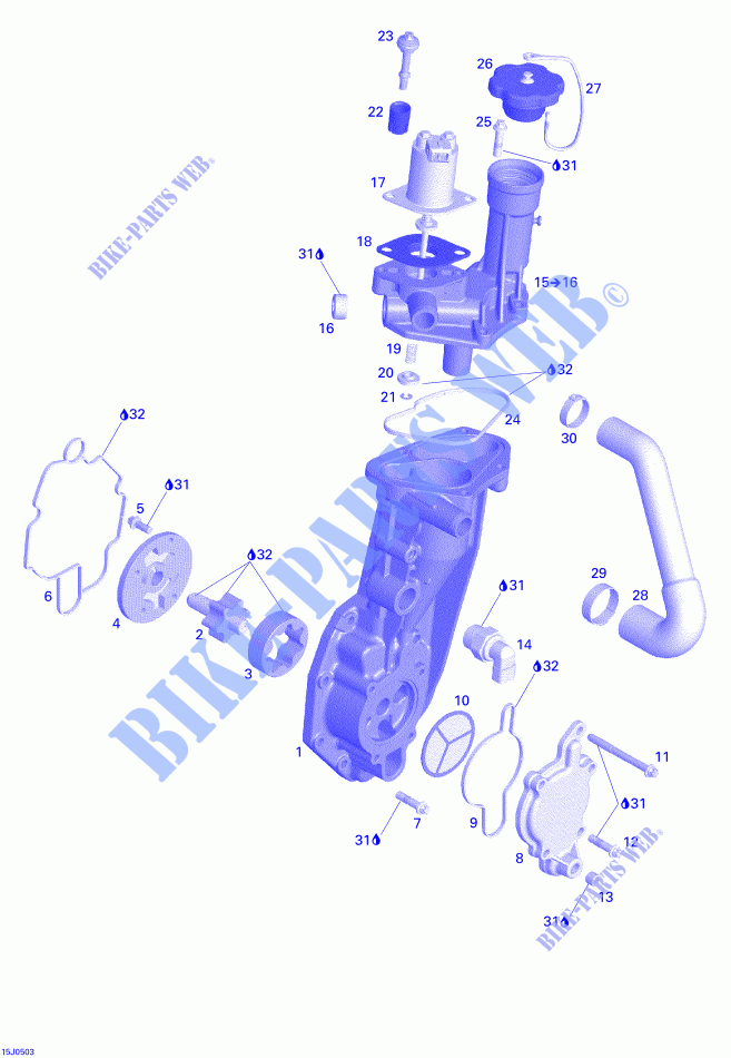Oil Separator for Sea-Doo 01- Cooling System 2005