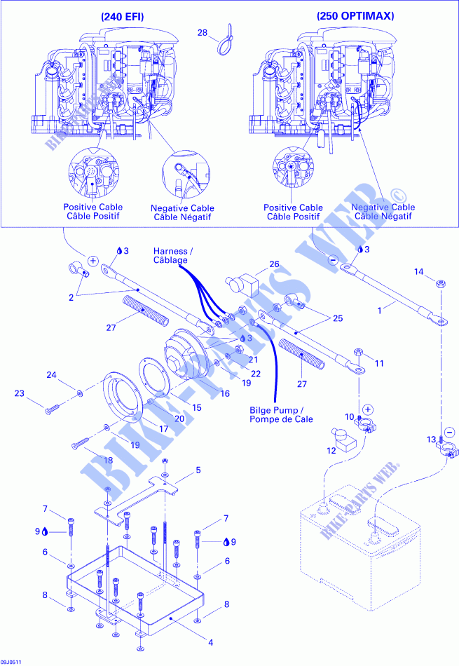 Electrical System for Sea-Doo 01- Cooling System 2005